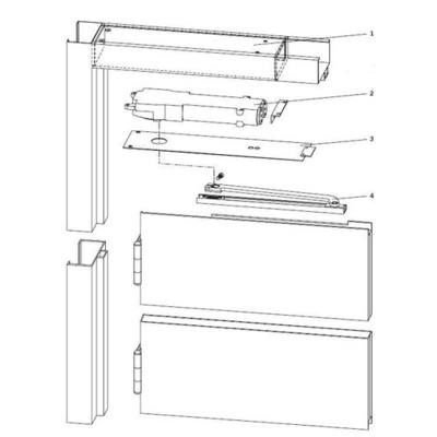 dormakaba Offset Slide Arm, Steel Door and Frame - Hinges/Pivots, Complete Overhead Closer Overhead Closers